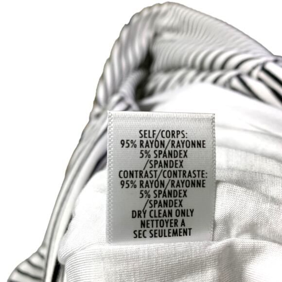 Bailey 44 Maxi Dress S White Black Striped Duststorm Ruched Scoop Neck NWT $198 - Picture 8 of 9